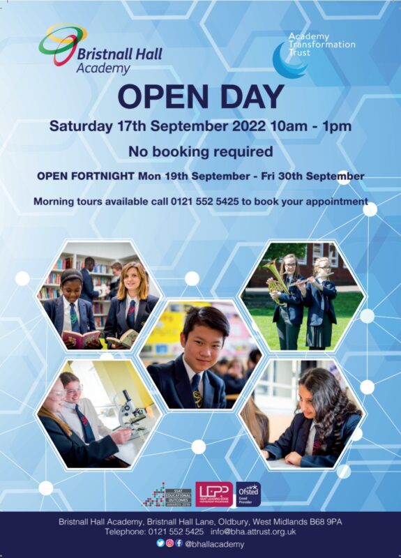 BHA Open Day - Saturday 17th September 2022 10am - 1pm